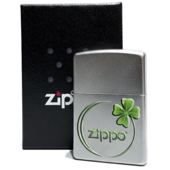 Zippo satin finish color "Clover Circled" 60000117