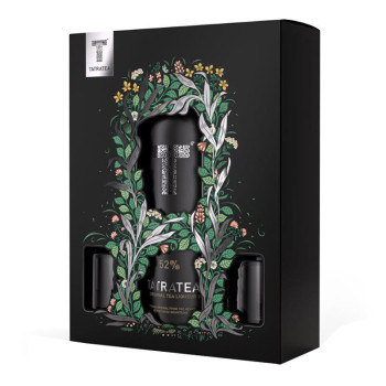 Tatratea Liqueur Original Tea 0,7 l 52% +2x Gläser