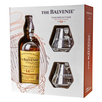 Balvenie Malt 14Y Caribbean Cask 0,7l 43% +2 Glasses Geschenkbox