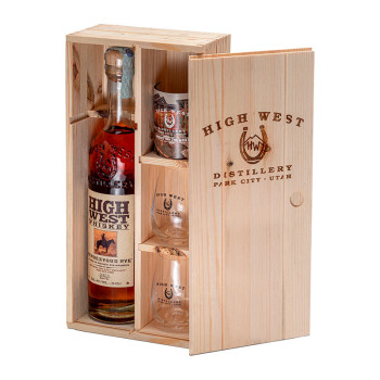 High West Whiskey Rendezvous 0,7l 46% + 2 glasses Geschenkbox - 3