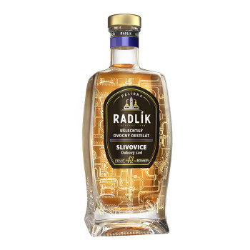 Radlík Pflaume Eichenfass 43% 0,5 l