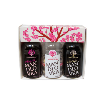 Mandlovka Mandellikör Set 1x 0,05l 38% +1x 0,05l 25% +1x 0,05l 33%